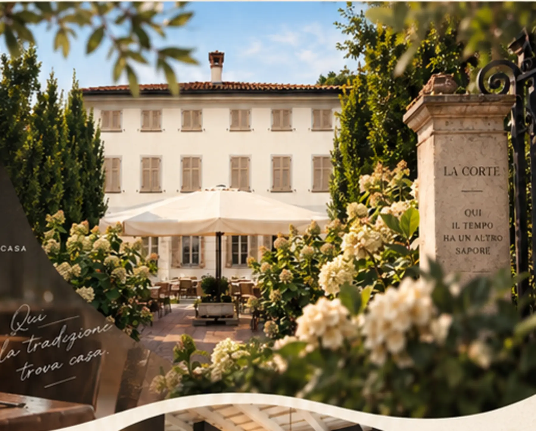 La villa La Corte nel giardino